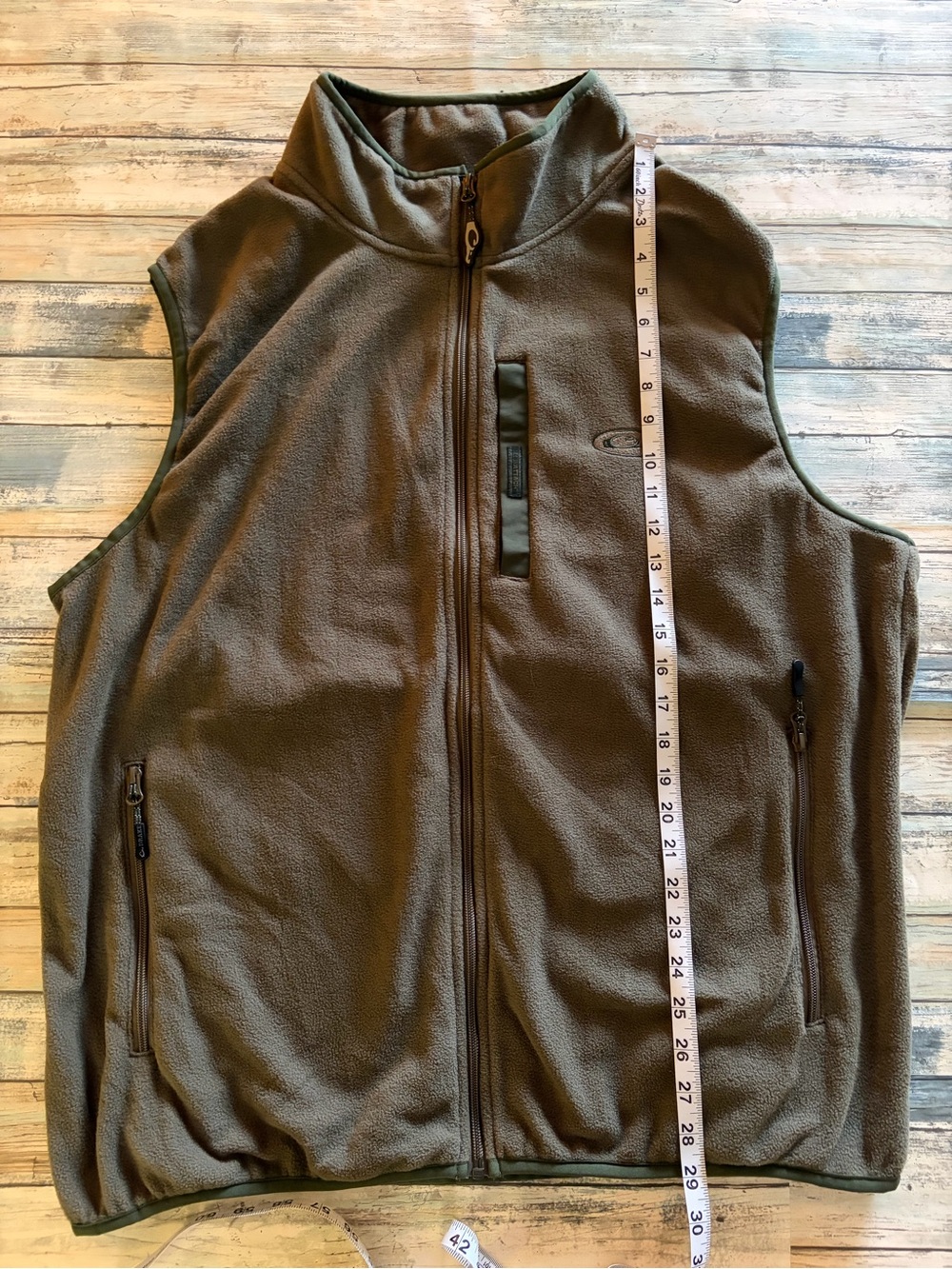 Drake Waterfowl Camp Fleece Vest Olive Green Size XL - Picture 6 of 7